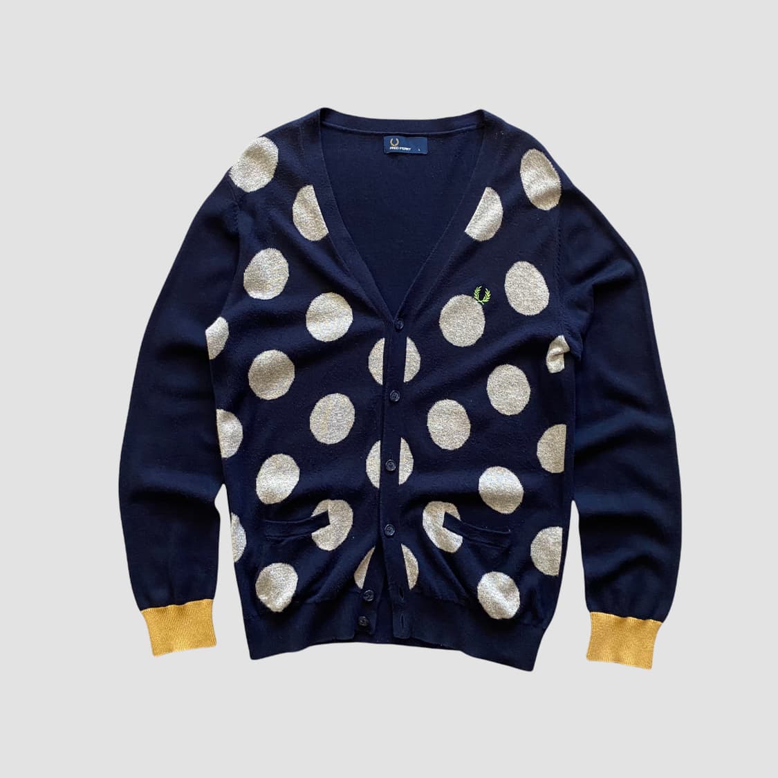 (L)프레드페리 도트 가디건 상품이미지1