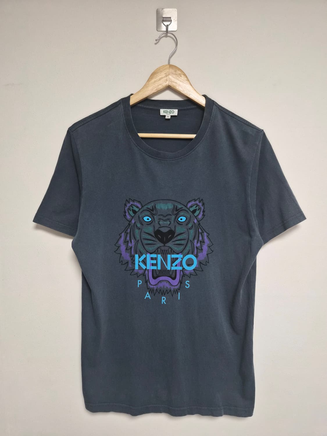 겐조Kenzo 호랑이로고 네이비 반팔티셔츠 M  - T133 상품이미지1