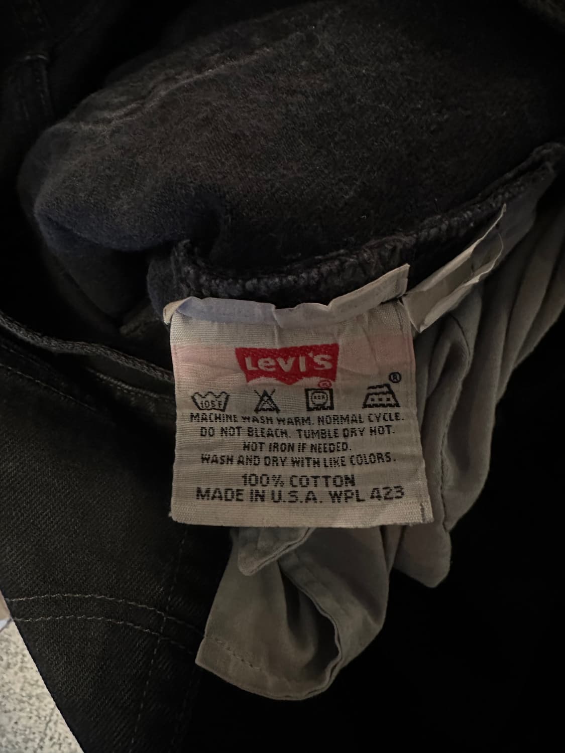 90s USA 빈티지 리바이스 501 0660 블랙진 흑청 데님 팬츠 상품이미지6