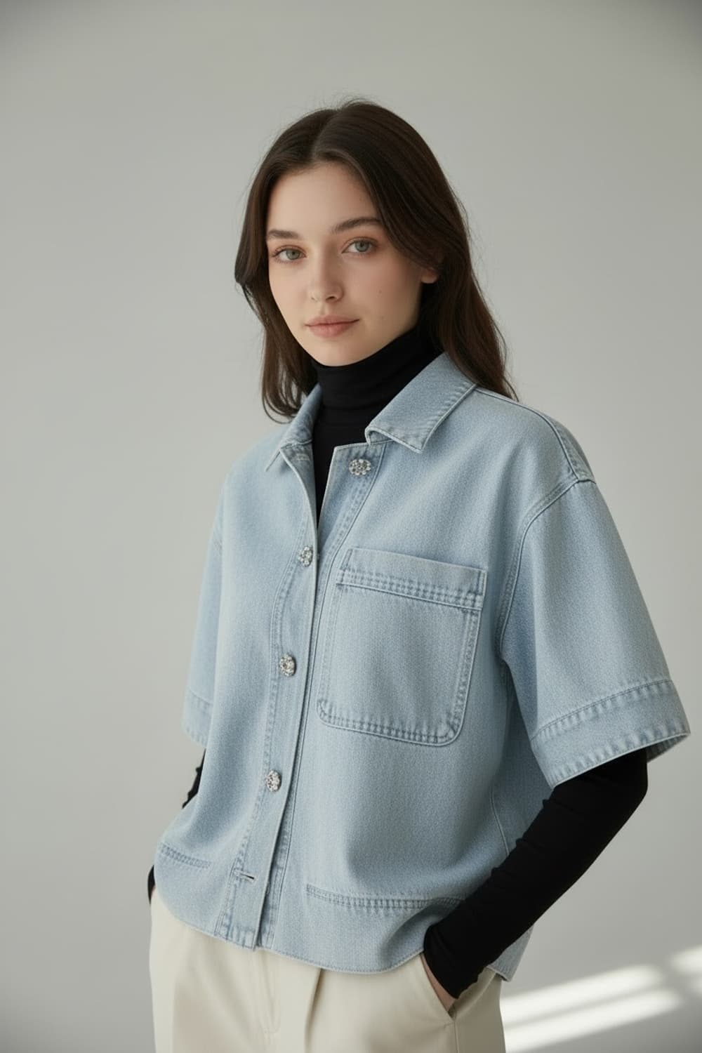 랑방 컬렉션 데님 자켓(호칭88/55~66가능) 상품이미지1