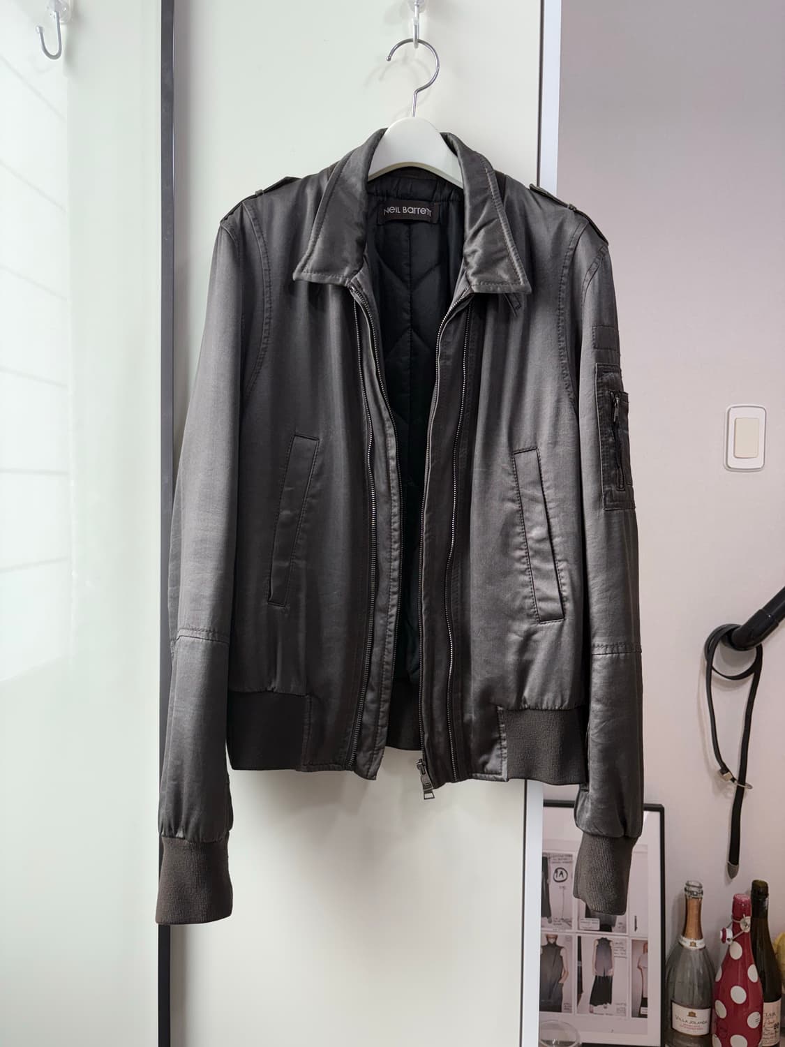 닐 바렛 패디드 자켓 m사이즈 상품이미지1