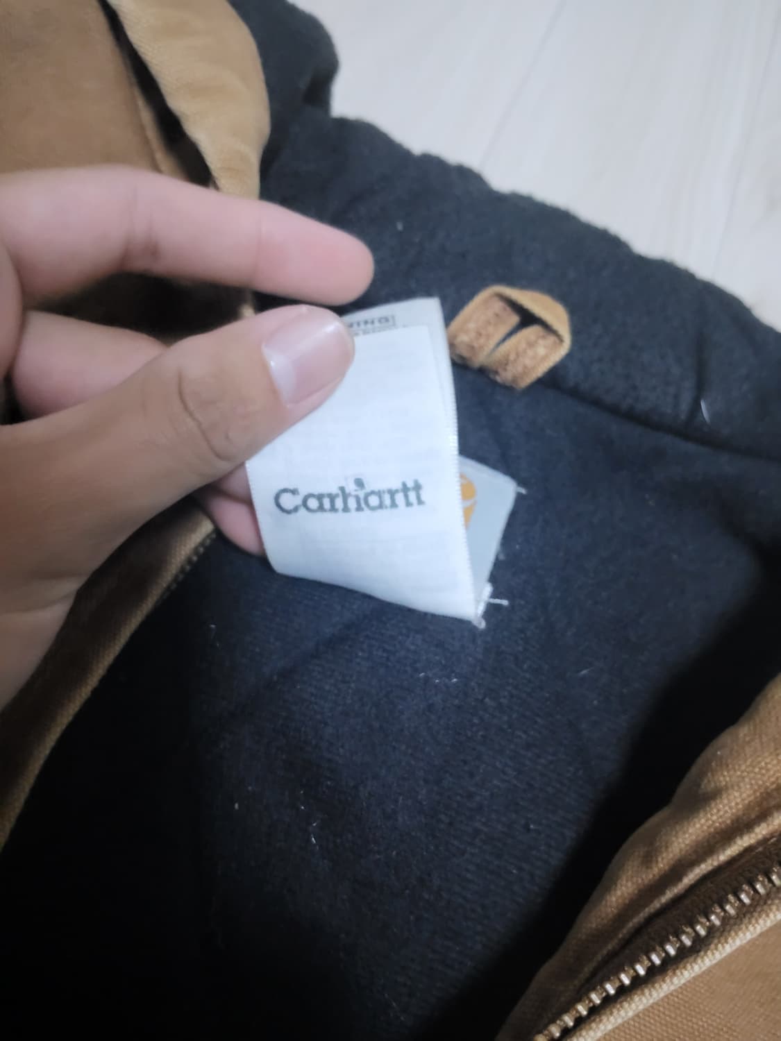 칼하트 yyj130 워크 자켓 후드 브라운 상품이미지5