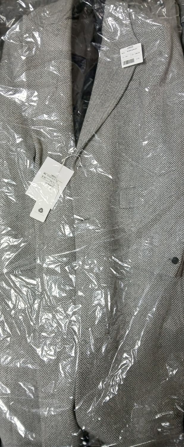 엘무드 빅맘 헤링본 싱글 코트 그레이 46사이즈 (새상품) 상품이미지4