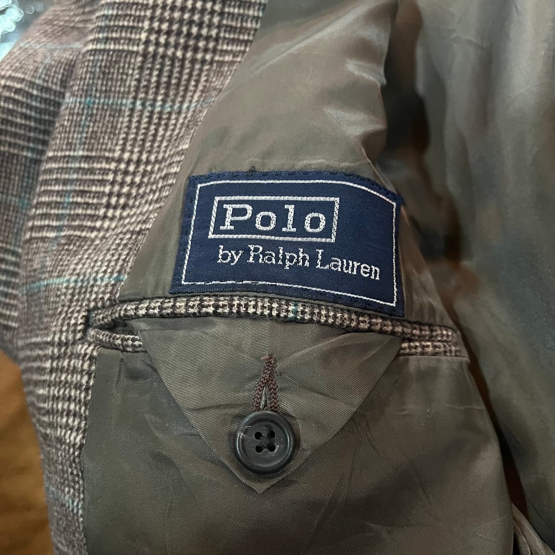 80~90s US 메이드 폴로 랄프로렌 체크 울 블레이저 상품이미지5