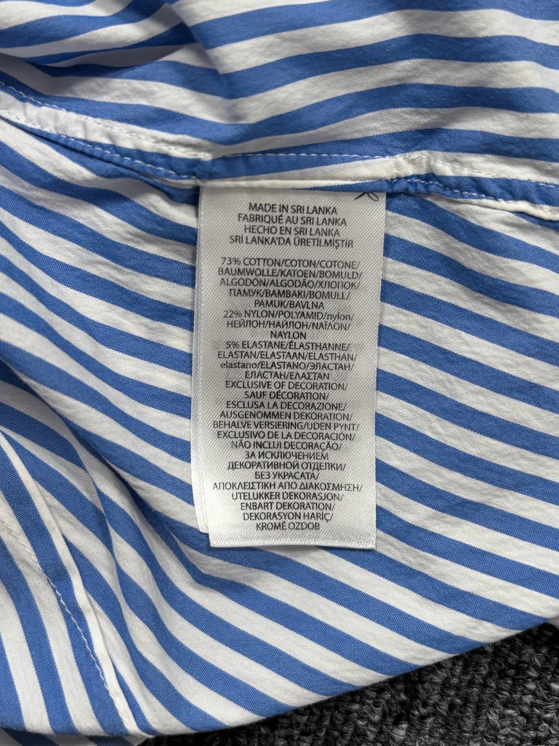 폴로 블루 스트라이프 슬림핏 셔츠 상품이미지6