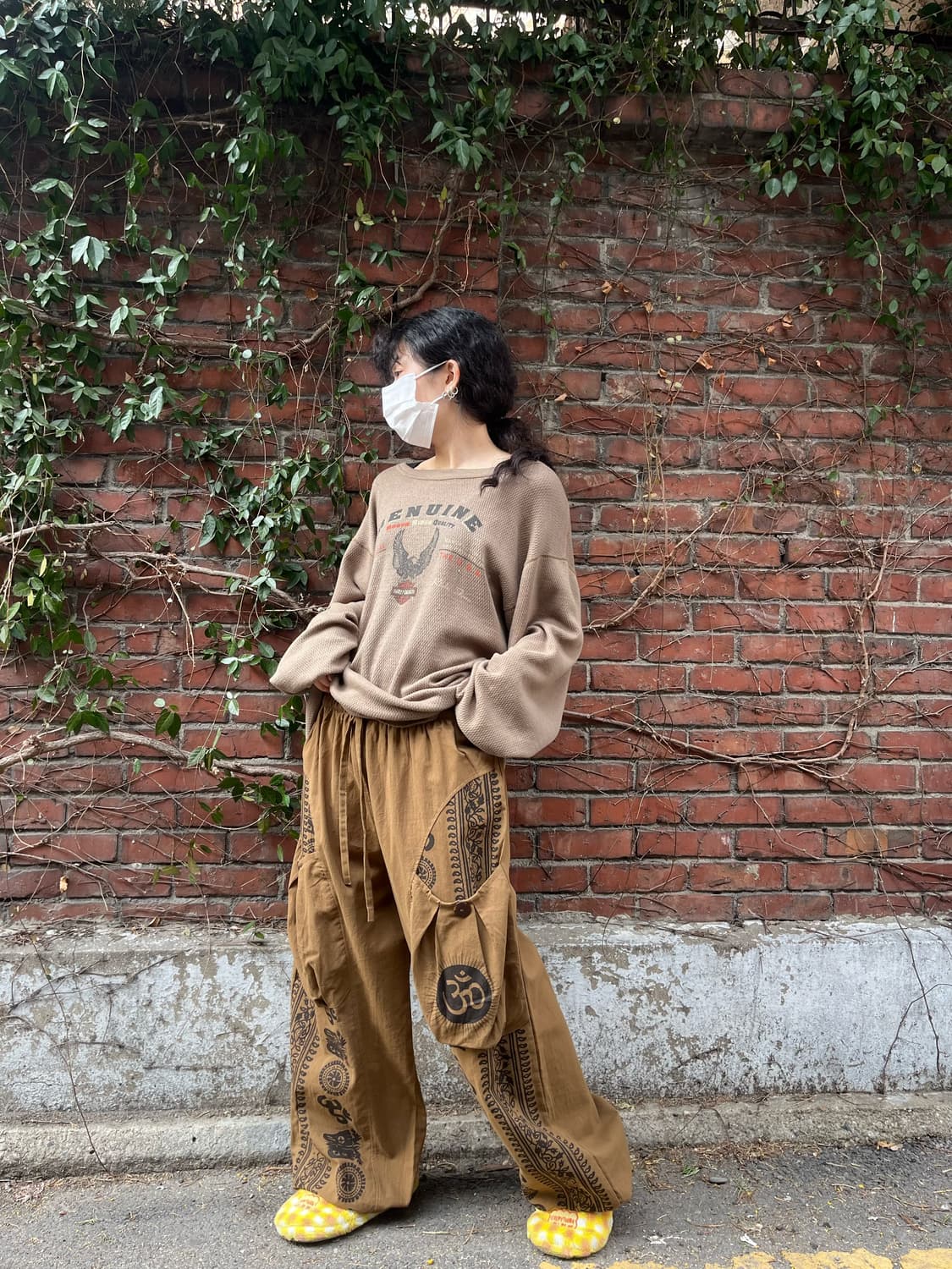 히피 에스닉 문양 와이드 벌룬 팬츠 상품이미지4