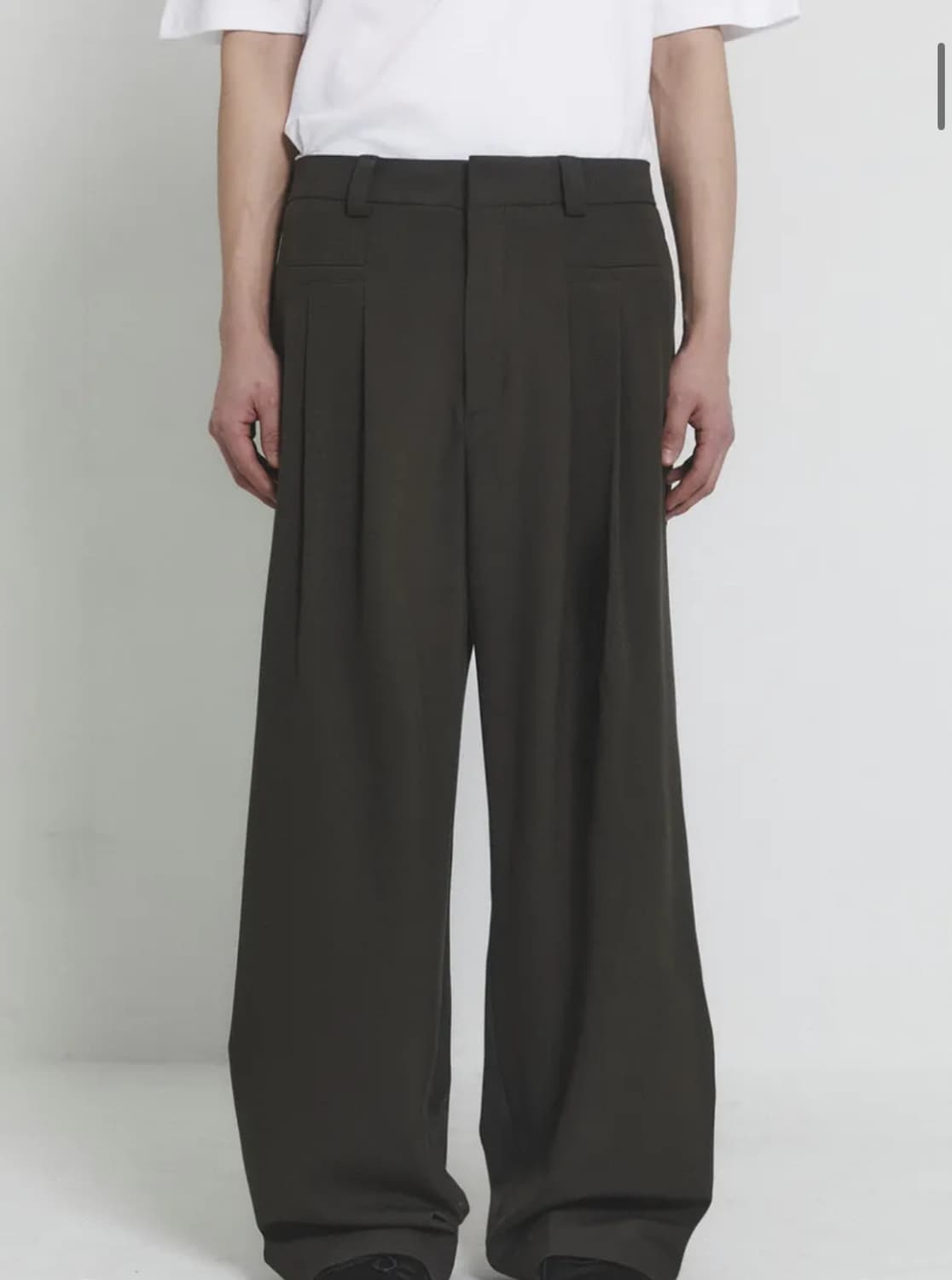 [새 상품/택o] 주앙옴므-웰트 포켓 포인티드 와이드 핏 트라우저 (M) 상품이미지2