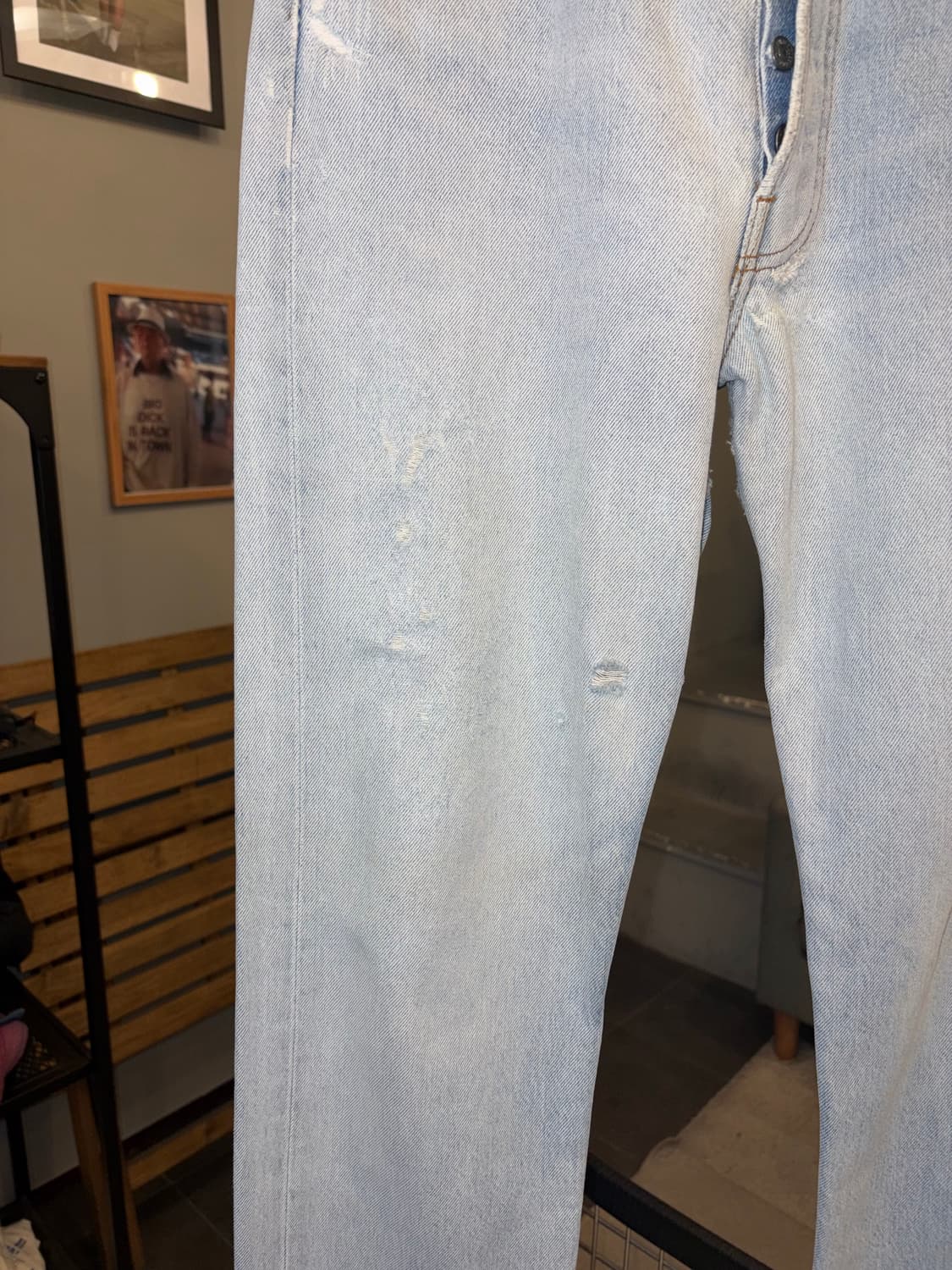 80’s Levi’s 501 USA denim hard washed  상품이미지7