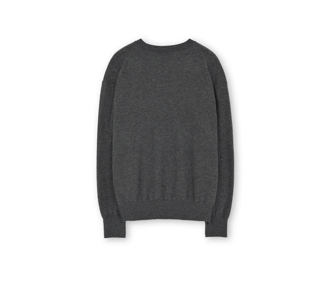 브라운야드 엑스트라 수퍼 파인 브이넥 니트 차콜 / 4 상품이미지3