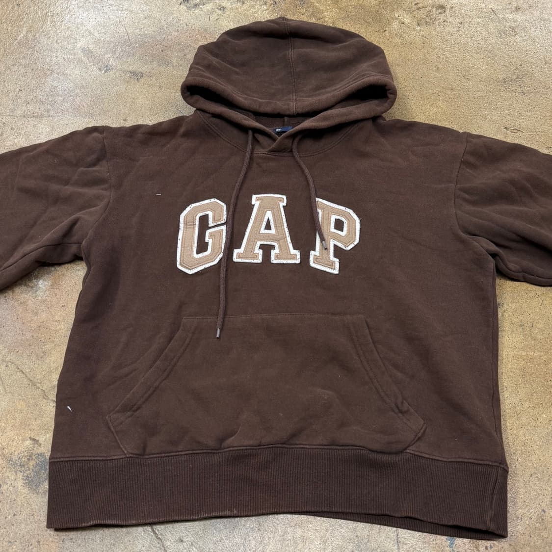 갭 브라운 초코 후드티 상품이미지3