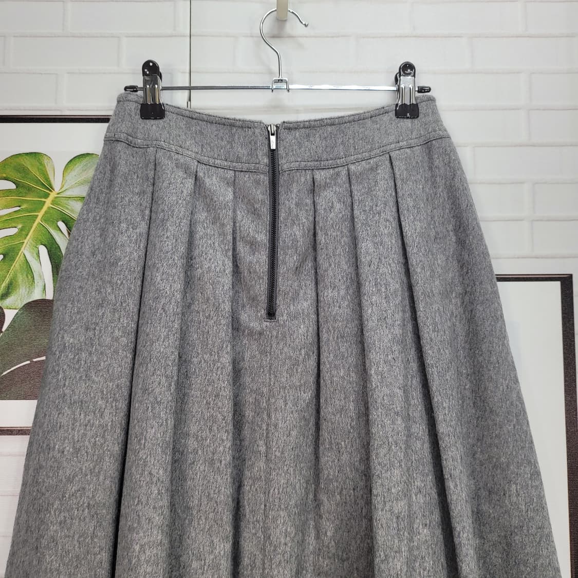 레니본 울 모직 A라인 플리츠 롱 스커트 55사이즈 새상품급 상품이미지6