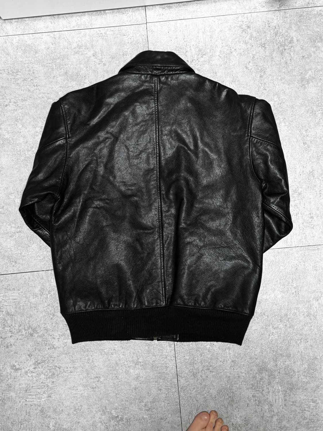 [XXL] 90'S OLD GAP 올드갭 레더 블루종 다크브라운 상품이미지5