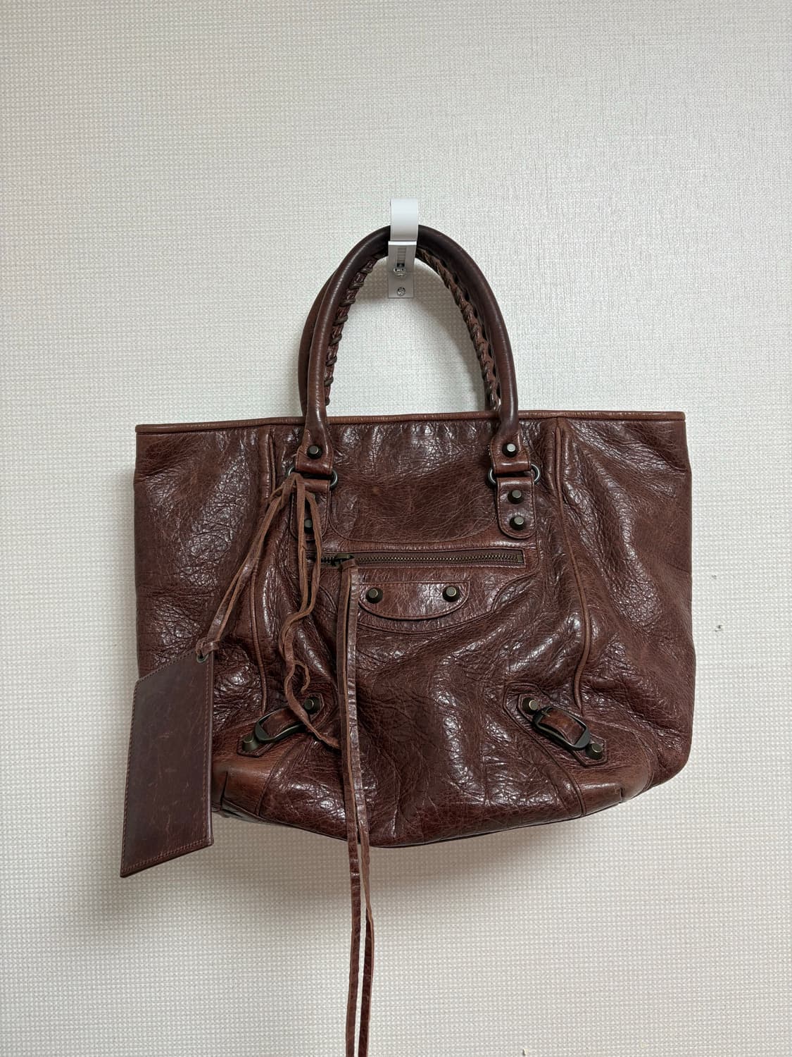 발렌시아가 모터백 선데이 토트백 브라운 상품이미지1