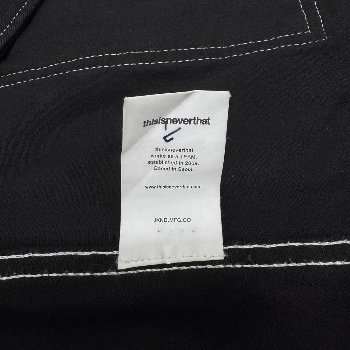 디스이즈네버댓 스티치 워크 자켓 블랙 M 상품이미지5