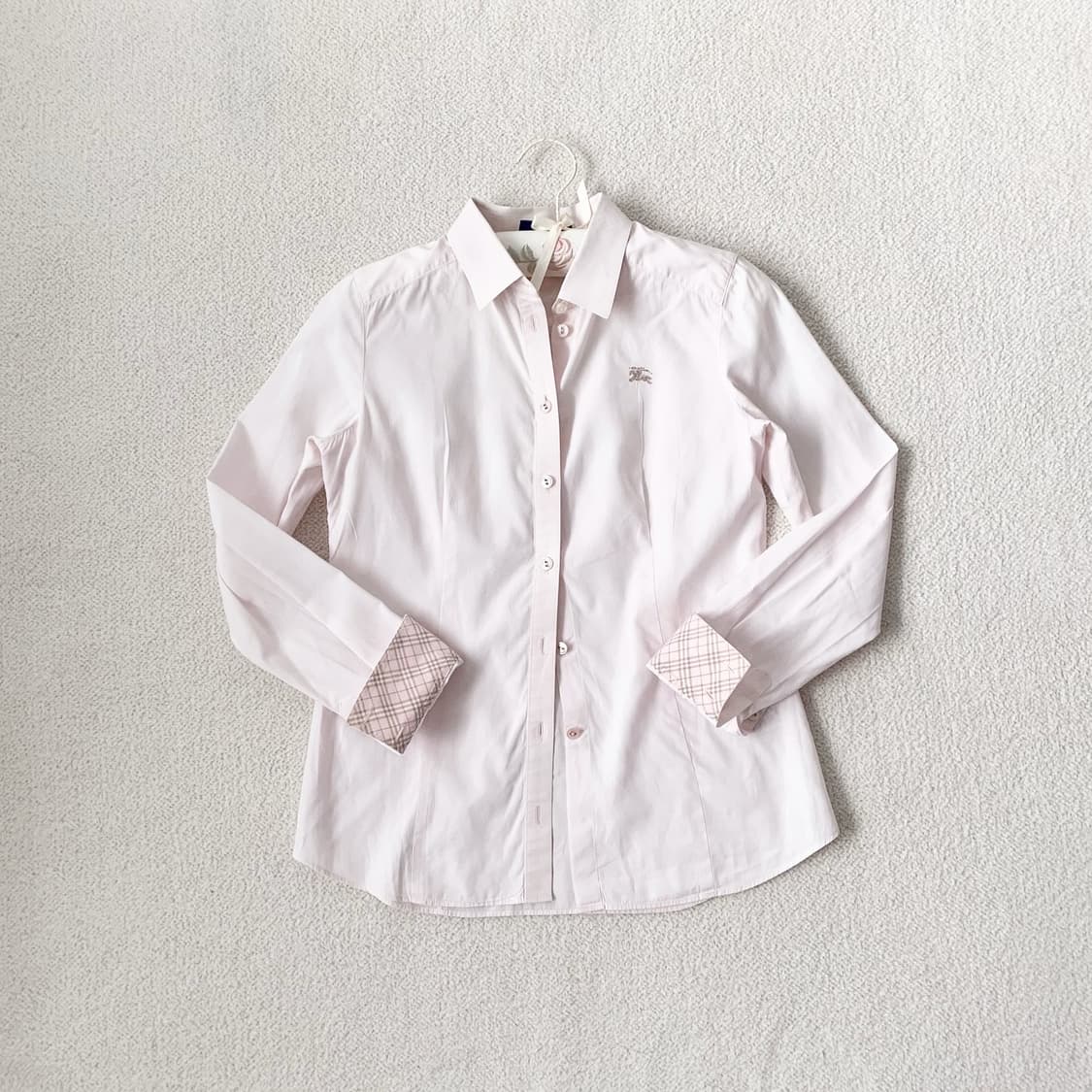 버버리 페일연핑크 노바체크 슬림핏 셔츠 상품이미지1