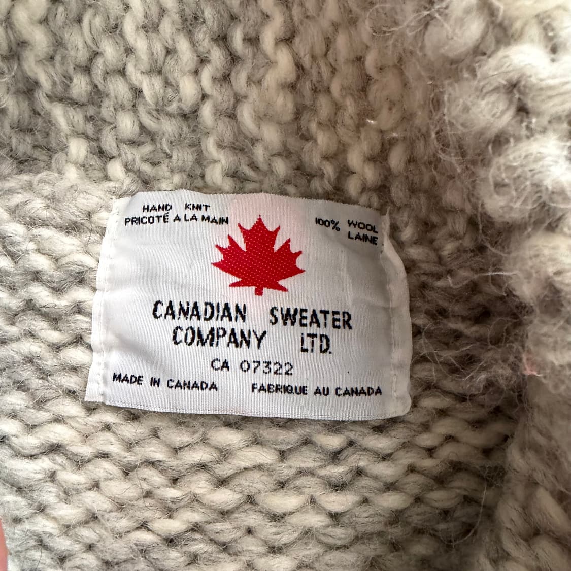 CANADIAN 빈티지 울 코위찬 자켓 L 상품이미지6