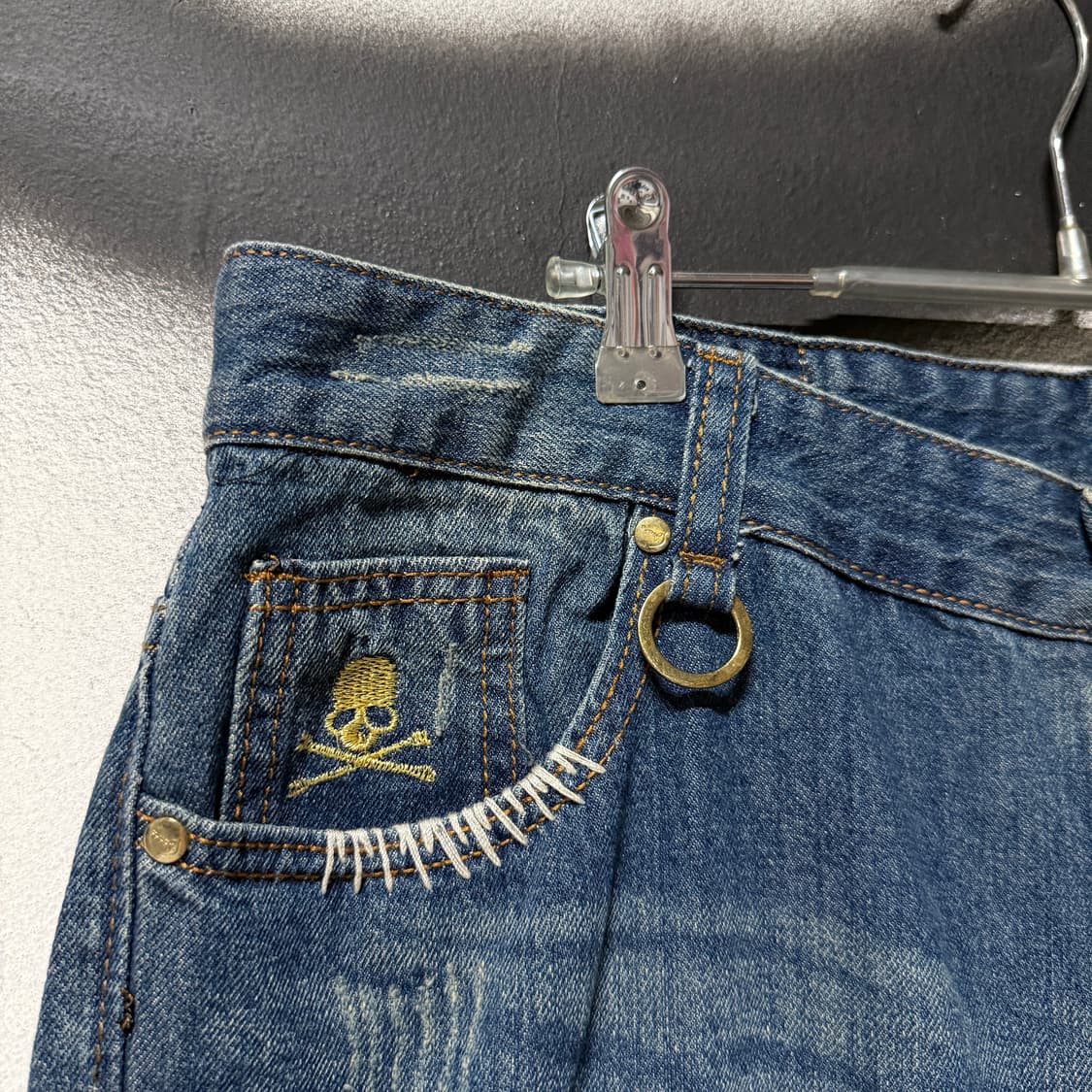 VTG 빈티지 마스터마인드 커스텀 락 펑크 새깅 데님 팬츠 상품이미지3