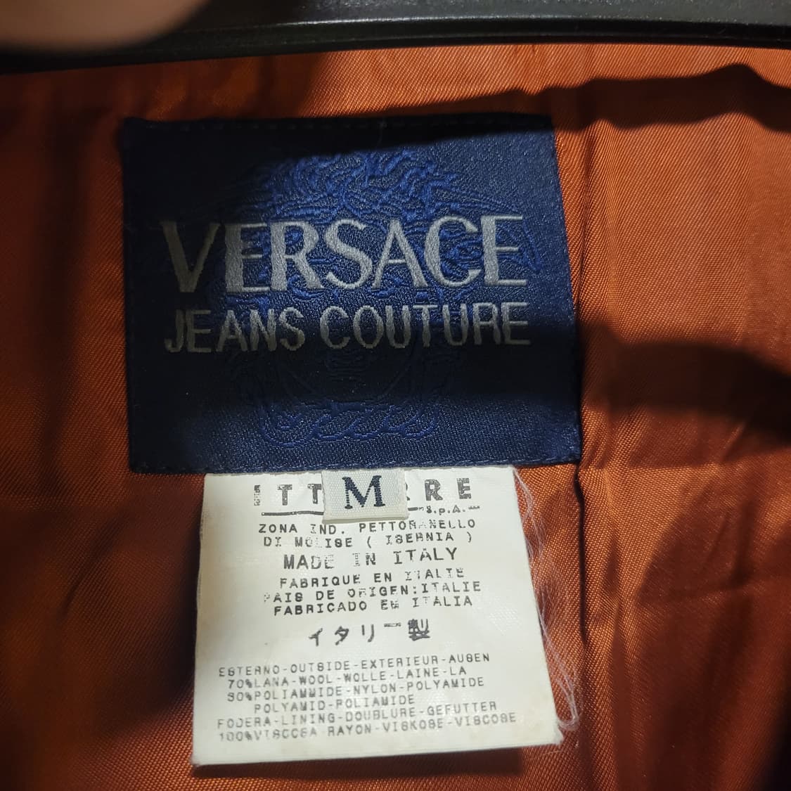 베르사체 진스 꾸뛰르 울 코트 M 상품이미지8