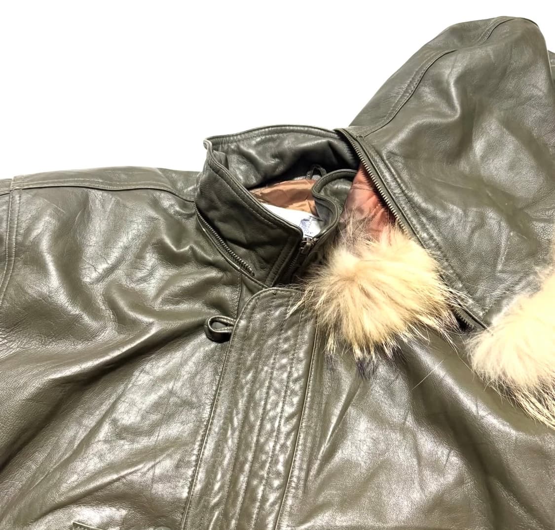 Vernon - 레더 후디드 파카 상품이미지3