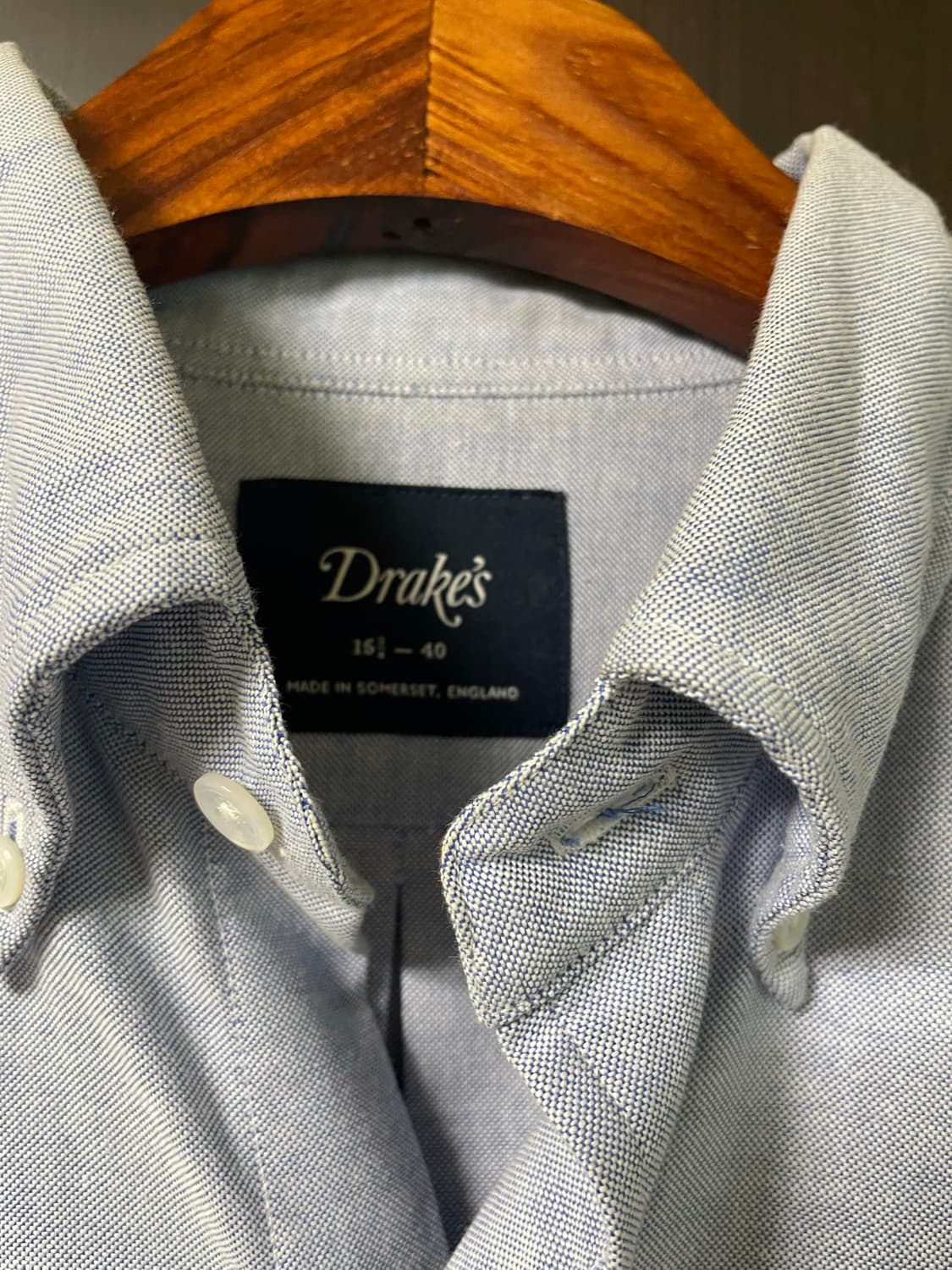드레익스 Mid-Blue Cotton Oxford Cloth Button 상품이미지2