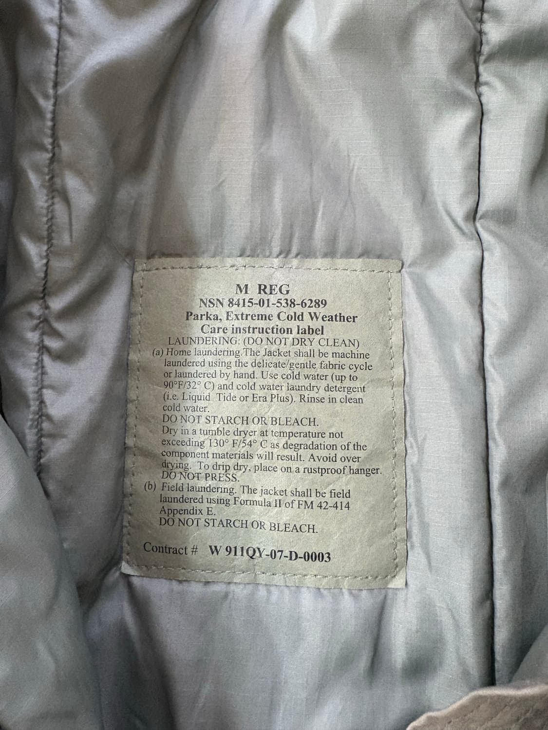 U.S Army Ecwcs Level 7 Prima-loft Parka. 상품이미지4