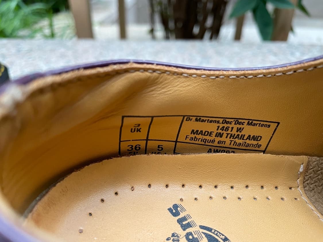 [220mm] 닥터마틴 3홀 퍼플 1461W UK3 상품이미지4