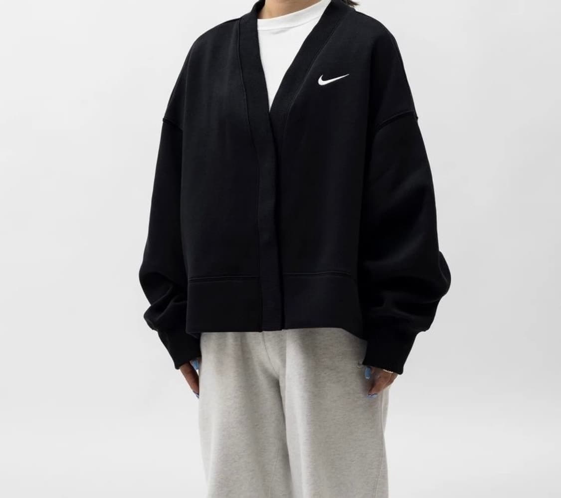 (우먼즈 M)나이키NIKE 피닉스 플리스오버 핏 가디건(블랙) 상품이미지1