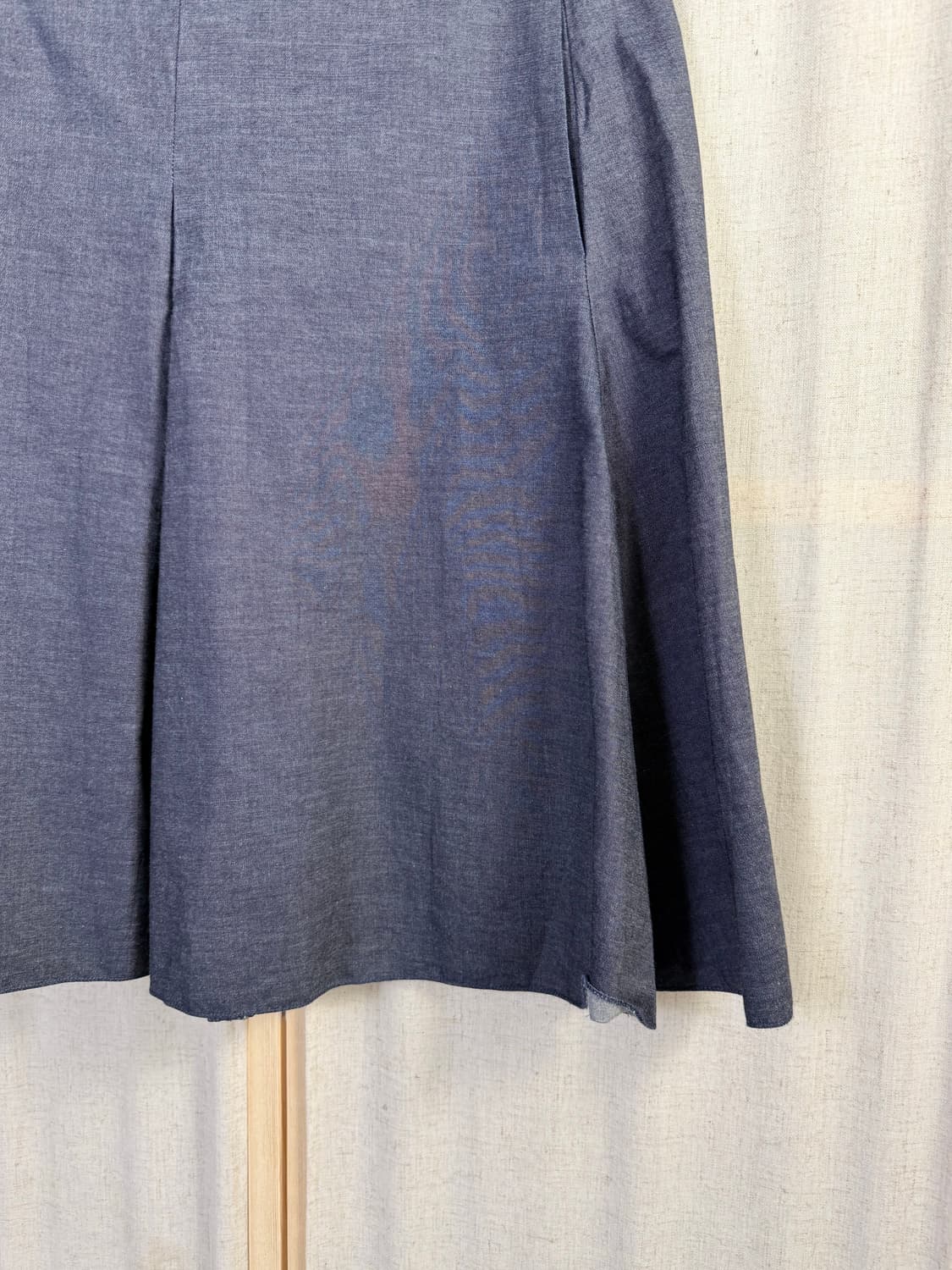 Su San Ne Bo M Mer 데님 미디 플리츠스커트 상품이미지4