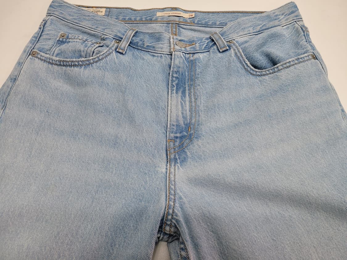 LEVI'S 20FW 프리미엄 루즈 스트레이트핏 청바지 / 여 28 연청 상품이미지3
