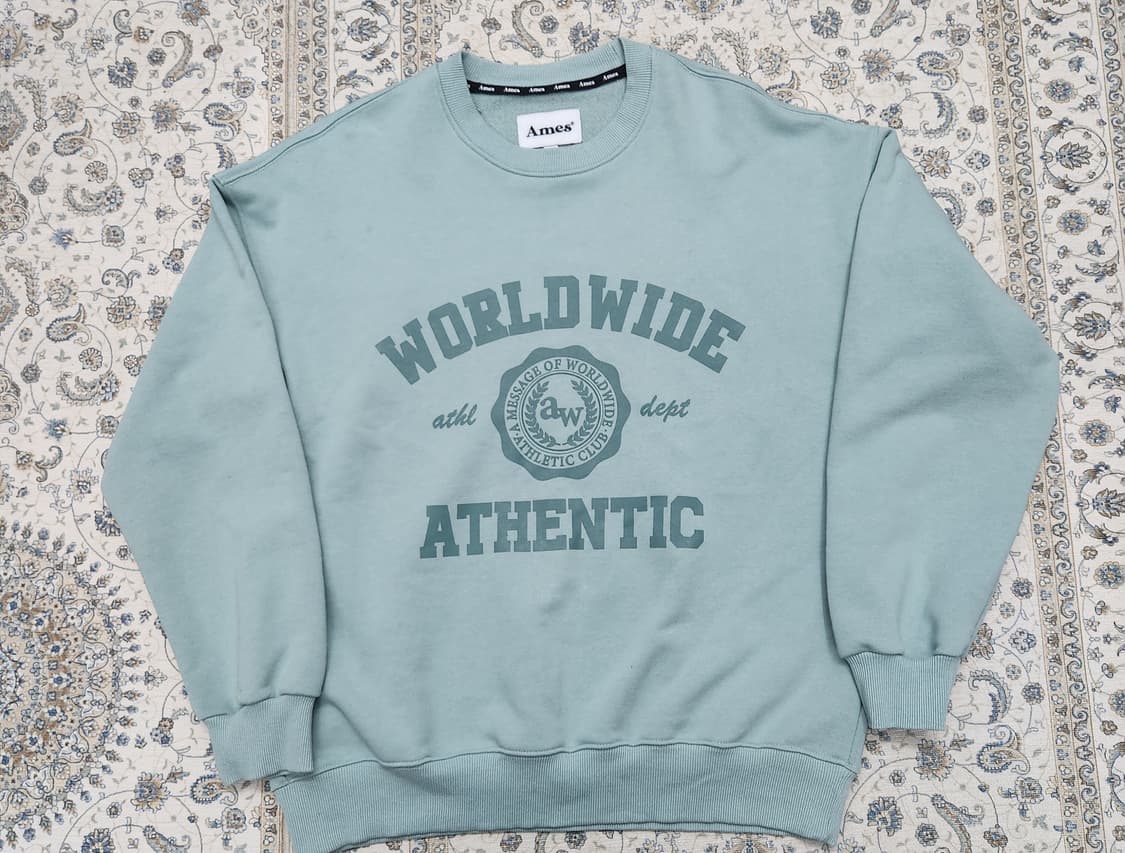 AMES 월드와이드 민트색 스웻셔츠 1사이즈 상품이미지1