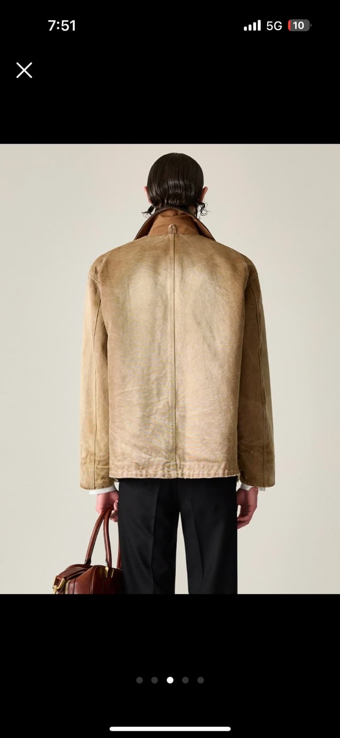 듀드나인 퓨에르옴므 캐리오버 레더 카라 캔버스 워크자켓 상품이미지3