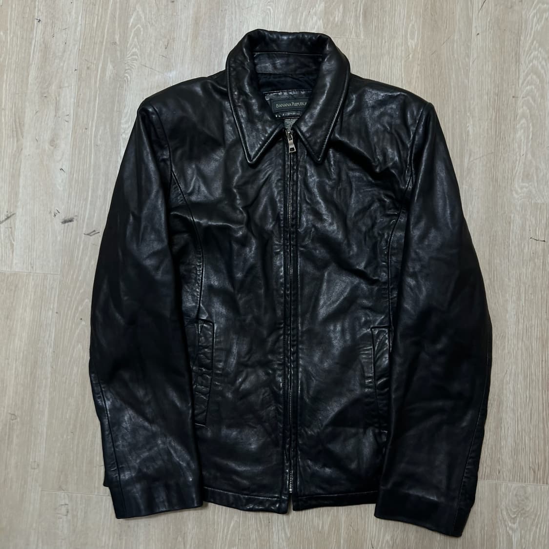 바나나리퍼블릭 천연 양가죽 레더 가죽자켓 M/95  상품이미지1