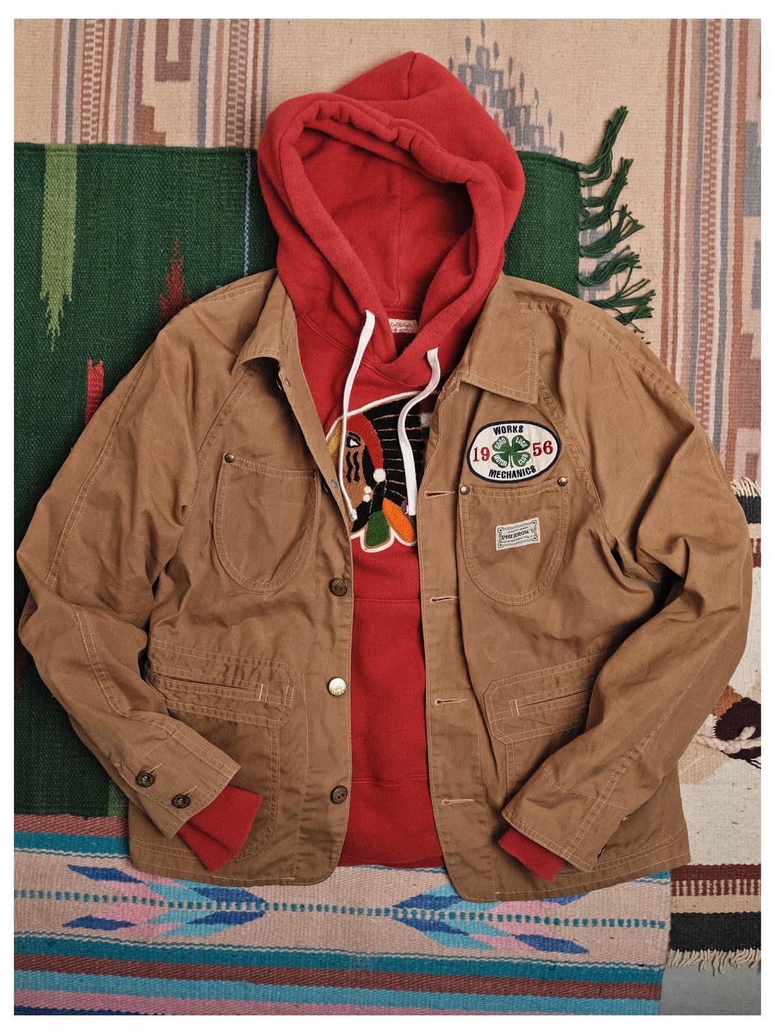 리얼맥코이 인디언 패치 헤비 스웻 후디 36사이즈 (추천 44-55) 상품이미지2