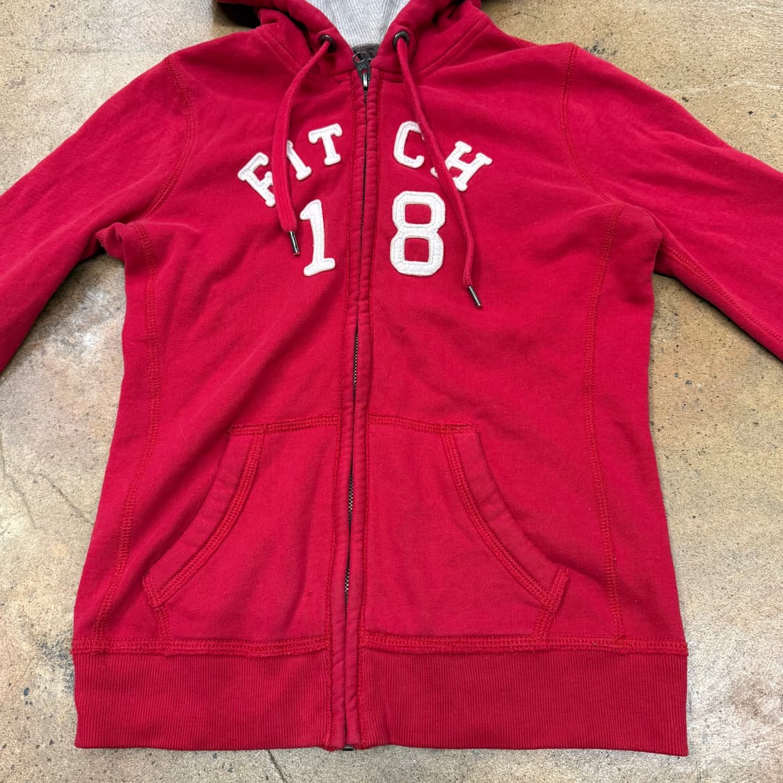 아베크롬비 레드 후드집업 상품이미지3