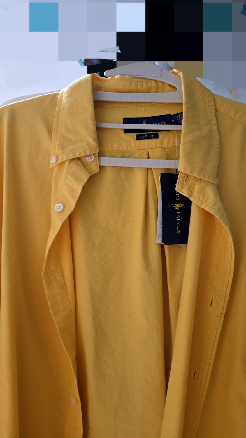 폴로 노란색 옥스포드 셔츠 M 상품이미지1