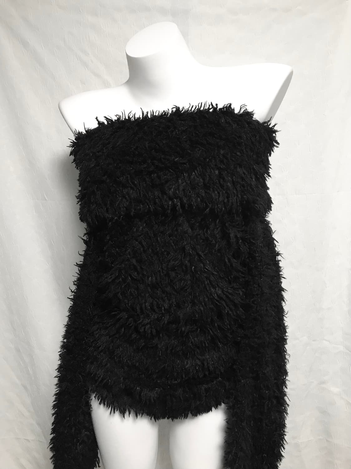 빈티지 갸루 헤어리 오프숄더 니트 원피스 탑 상품이미지2