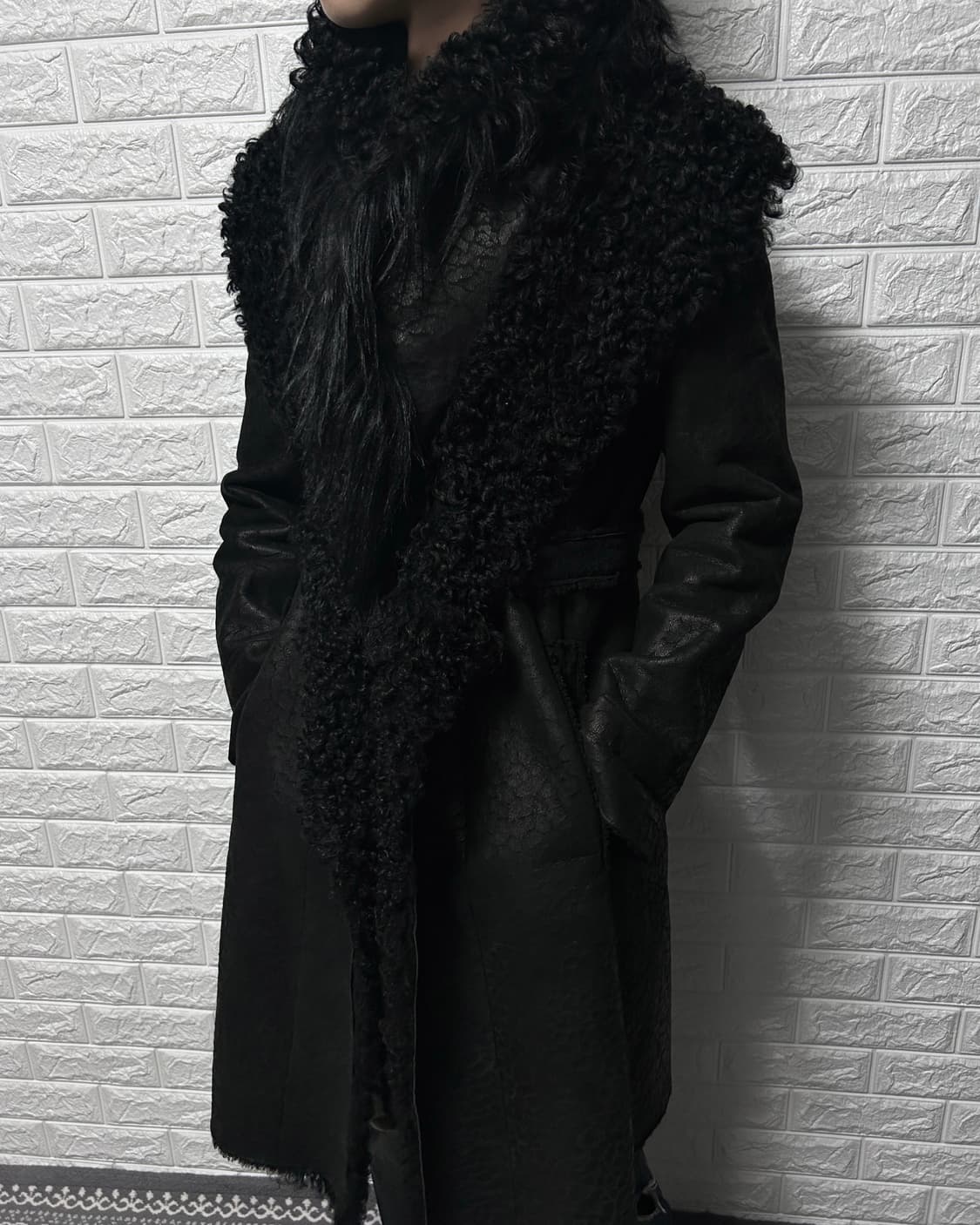 카발리 레오파드 더블 시어링 코트 상품이미지3