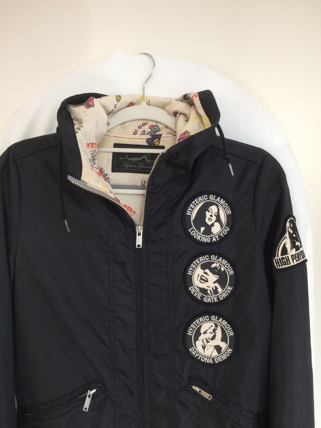 히스테릭 글래머 히스걸 와펜 포인트 안감도 초카와이 후드 블루종 점퍼 상품이미지4