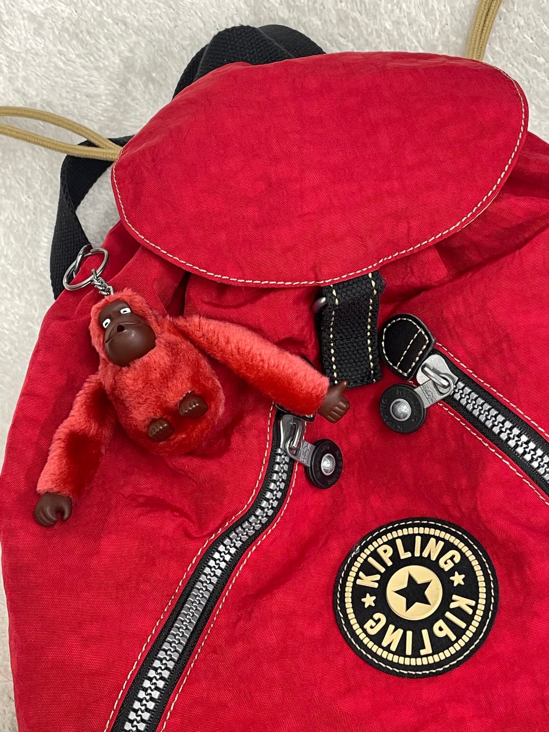 📍키플링 레드 백팩 상품이미지1