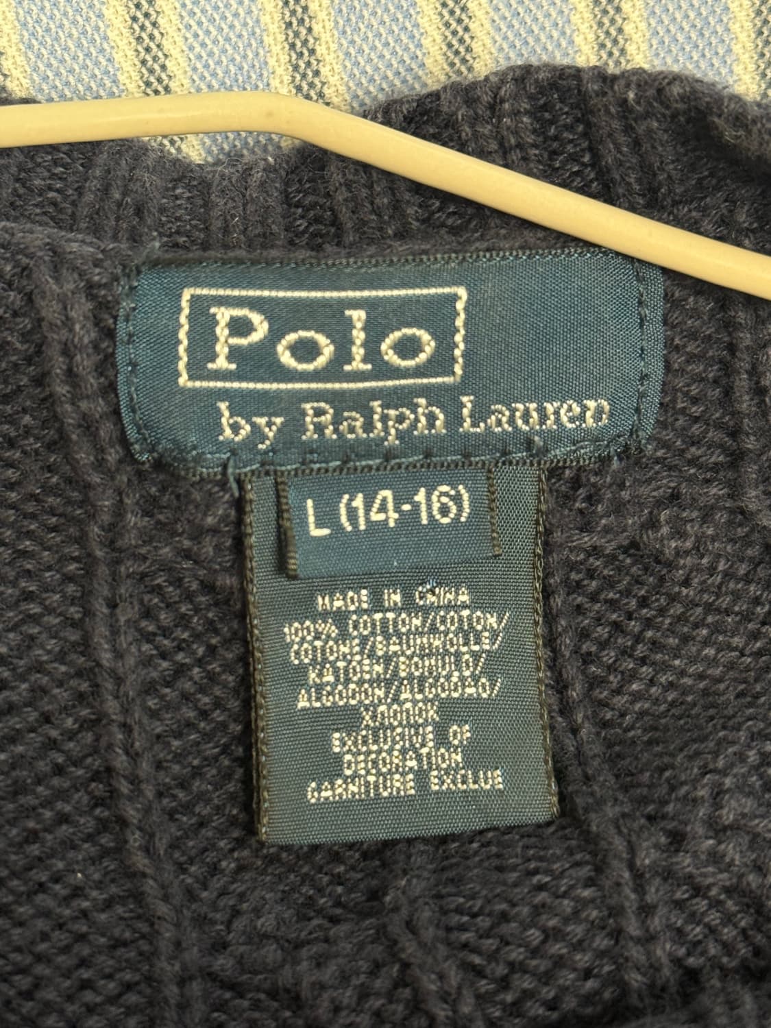 폴로랄프로렌 꽈배기 니트 네이비 상품이미지2