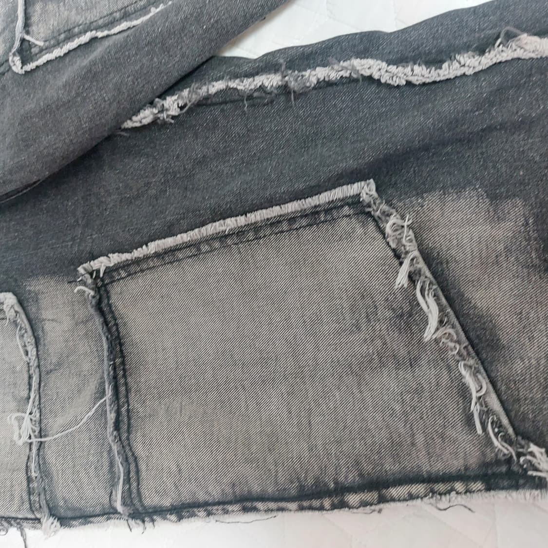 펑크 그런지 데님 와이드팬츠 상품이미지4