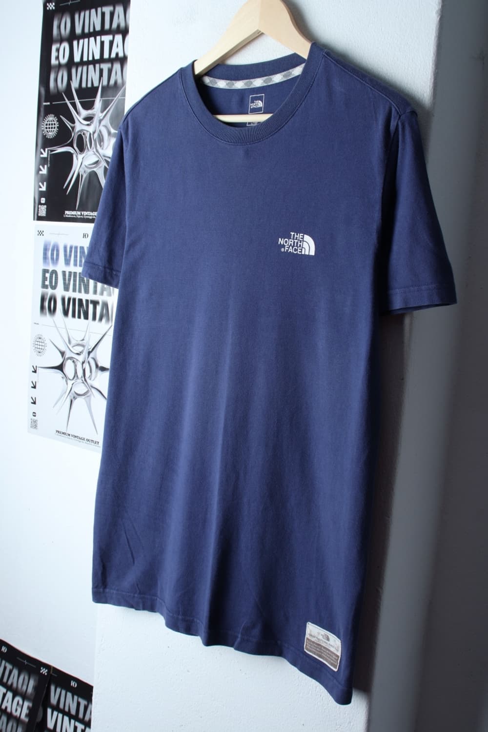 (L-XL) 노스페이스 반팔 티셔츠 빅로고 네이비 에이징-H31418 상품이미지1