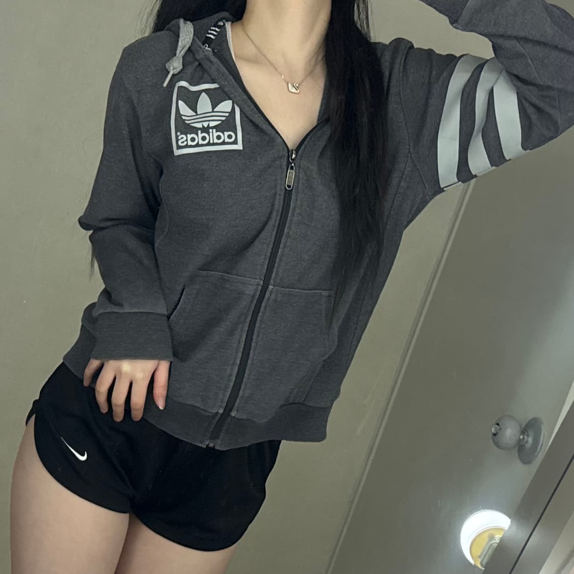 아디다스 불꽃 파이어버드 삼선완장 후드집업 상품이미지6