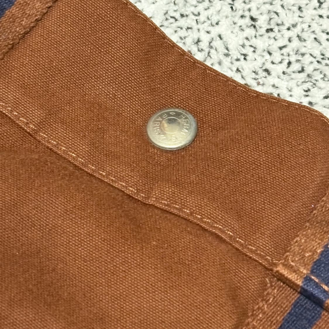 에르메스 후루토 캔버스 토트백 브라운/네이비 상품이미지4