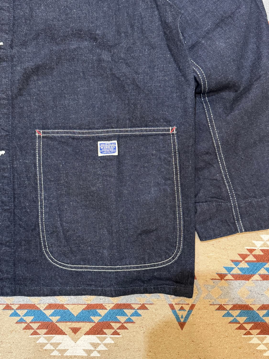 [4][XL] 캐피탈 12온즈 데님 캑터스 커버올 자켓 인디고  상품이미지3