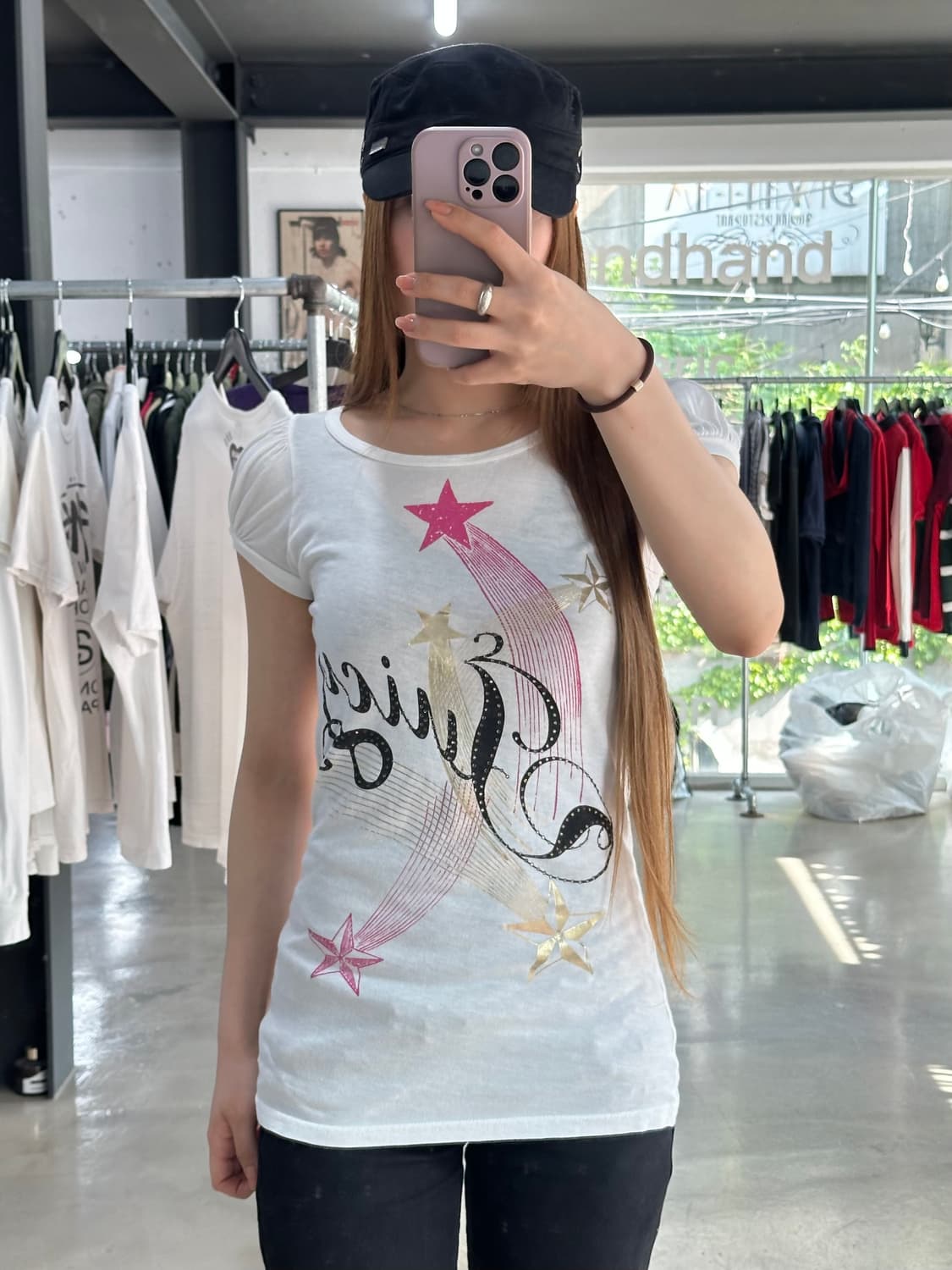 쥬시꾸뛰르 Y2k 스타큐빅 반팔티 상품이미지1