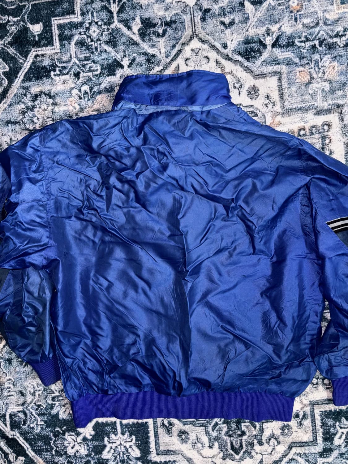 일본 빈티지 스포티 블루종 바람막이 점퍼 상품이미지2