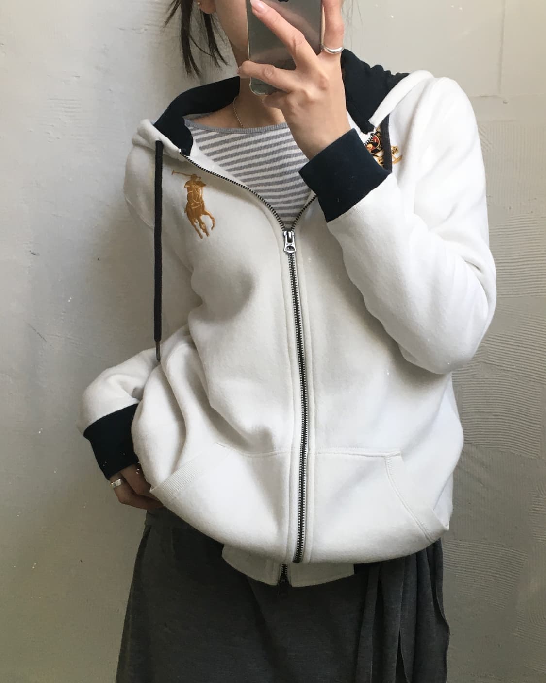 Polo 랄프로렌 우먼 빅포니로고 후드집업 상품이미지6