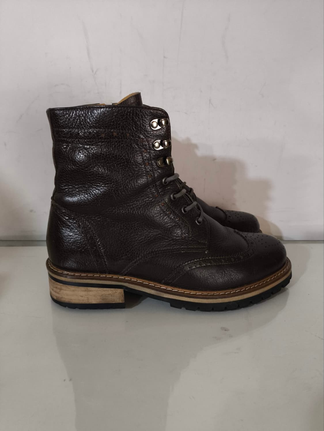 245mm 조앤슈 통가죽 윙팁 부츠 상품이미지3