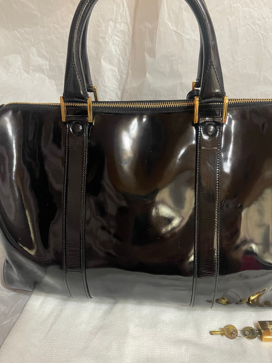  샤넬 에나멜 보스톤 백 상품이미지5